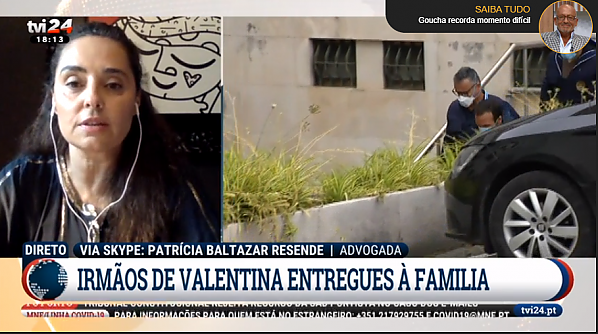 Patrcia Baltazar Resende, invited to give her opinion on TVI24 channel related with the crime of Valentina