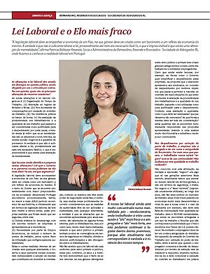 Lei Laboral e o Elo mais fraco (La législation du travail et le maillon faible)